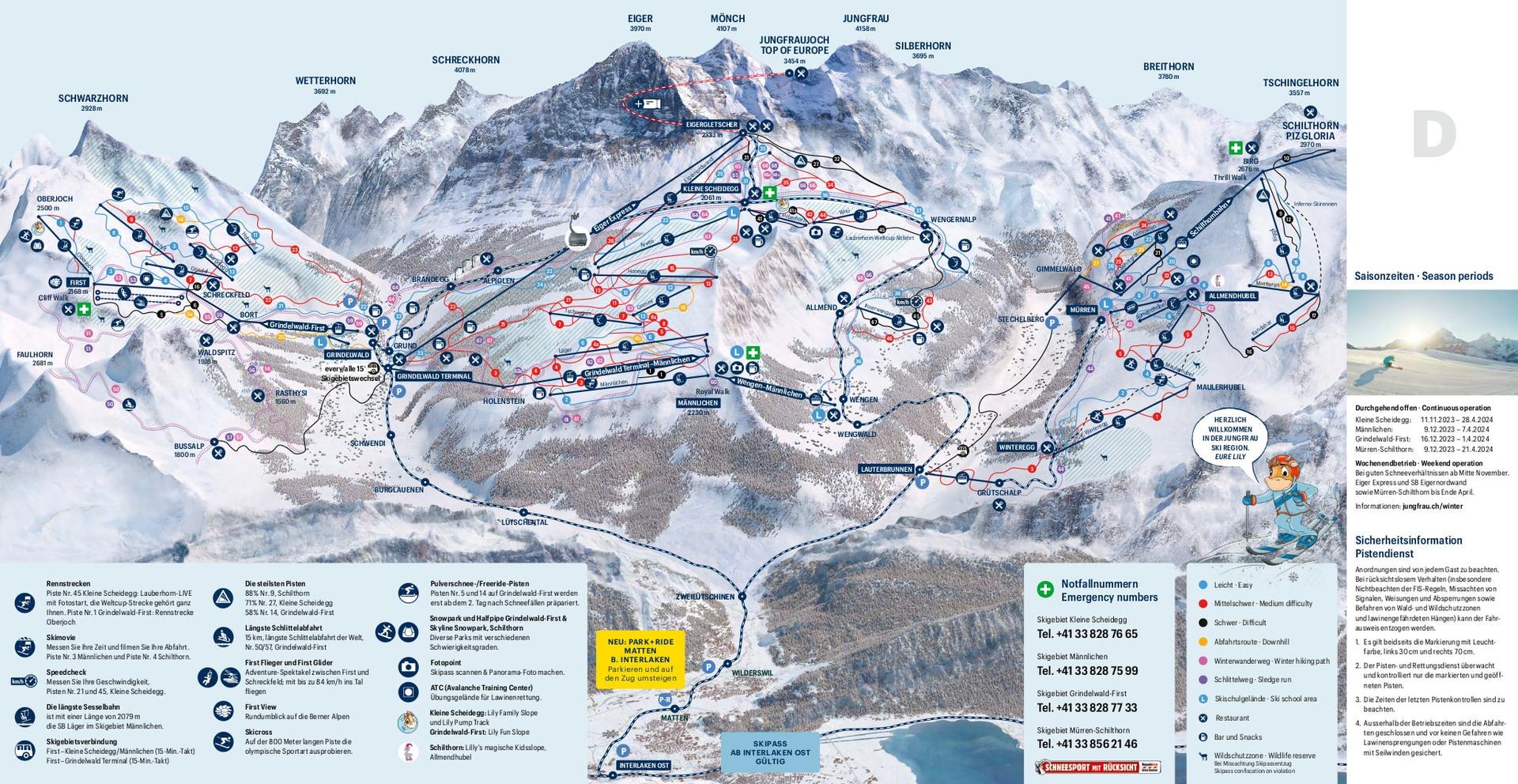 Interlaken ski map
