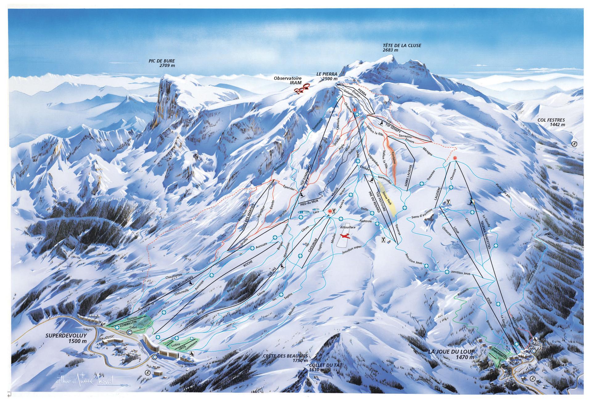 Superdevoluy ski map